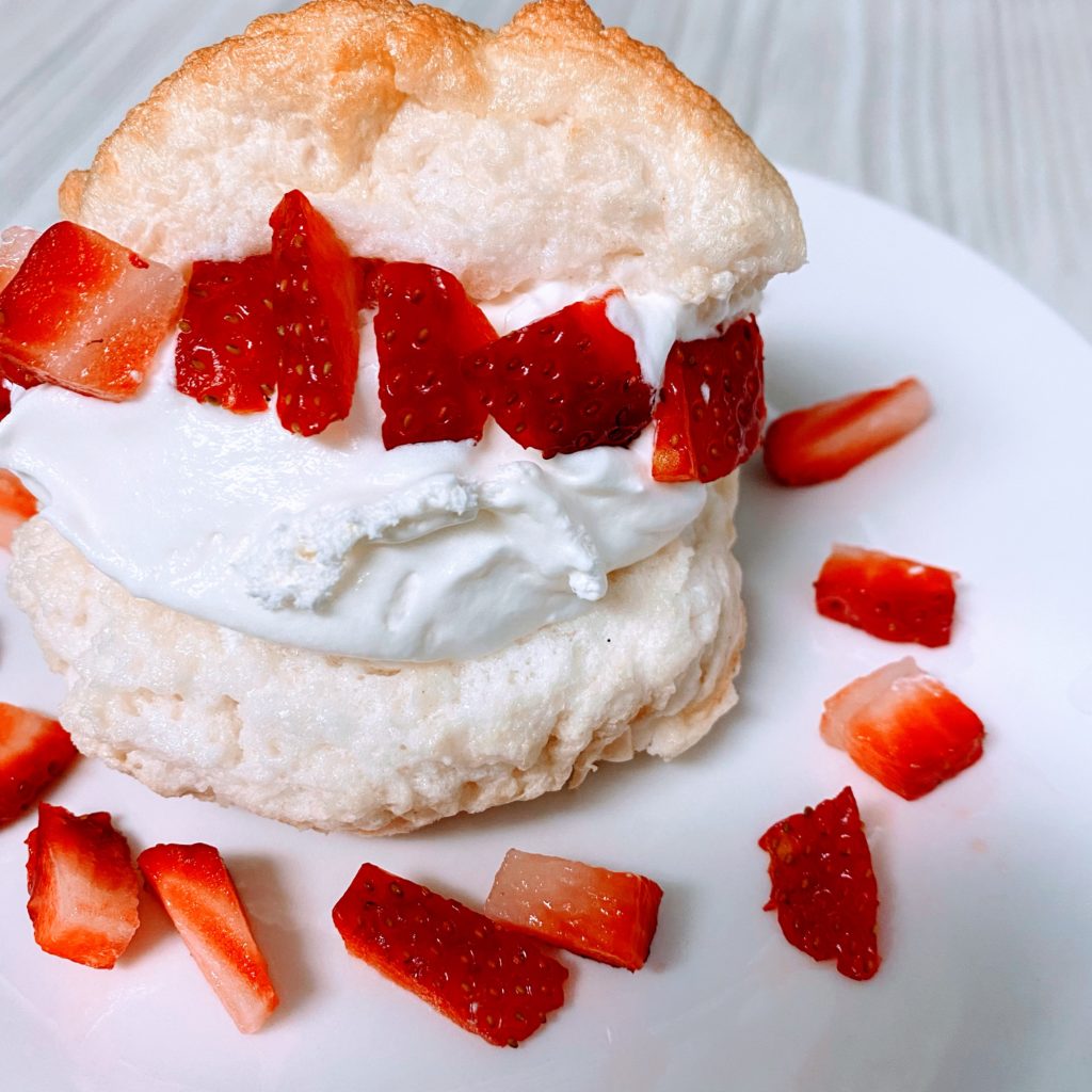 single serve strawberry shortcake