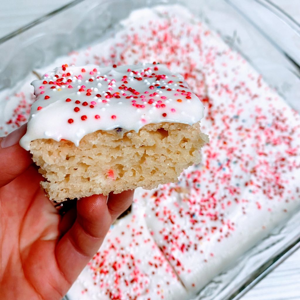 Frosted Funfetti Cake Mix Bars