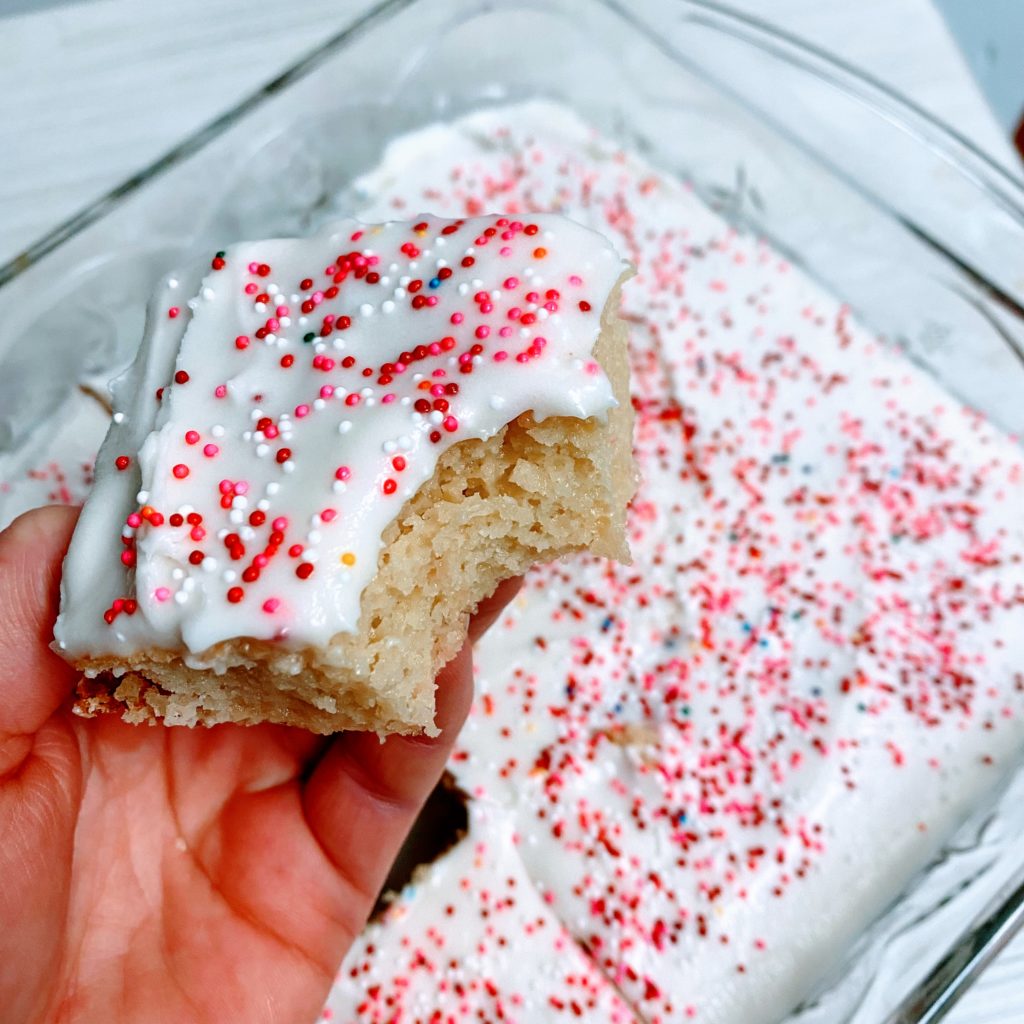 Frosted Funfetti Cake Mix Bars