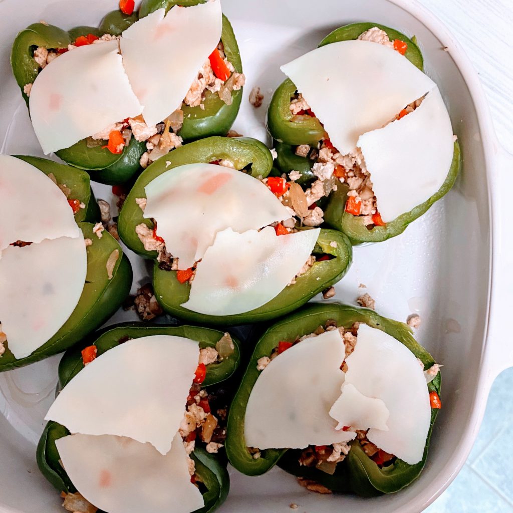 Chicken Philly Cheesesteak Stuffed Peppers