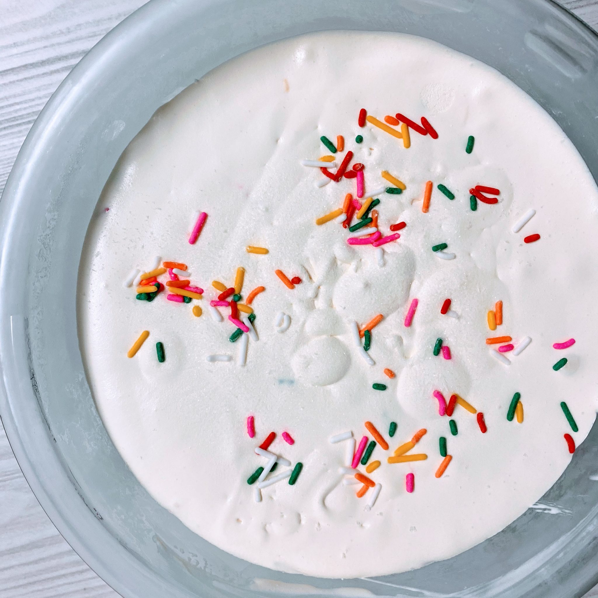 Light Cake Batter NoChurn Ice Cream