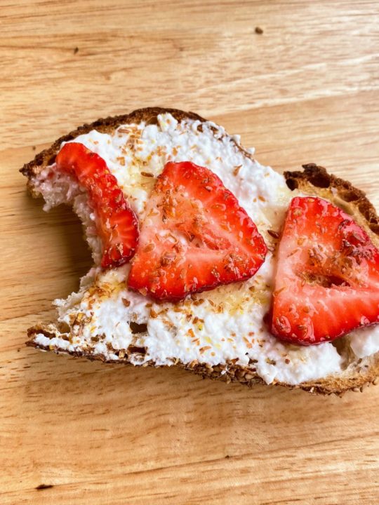 Strawberry Cottage Cheese ToastÂ - Haley Nicole Fit