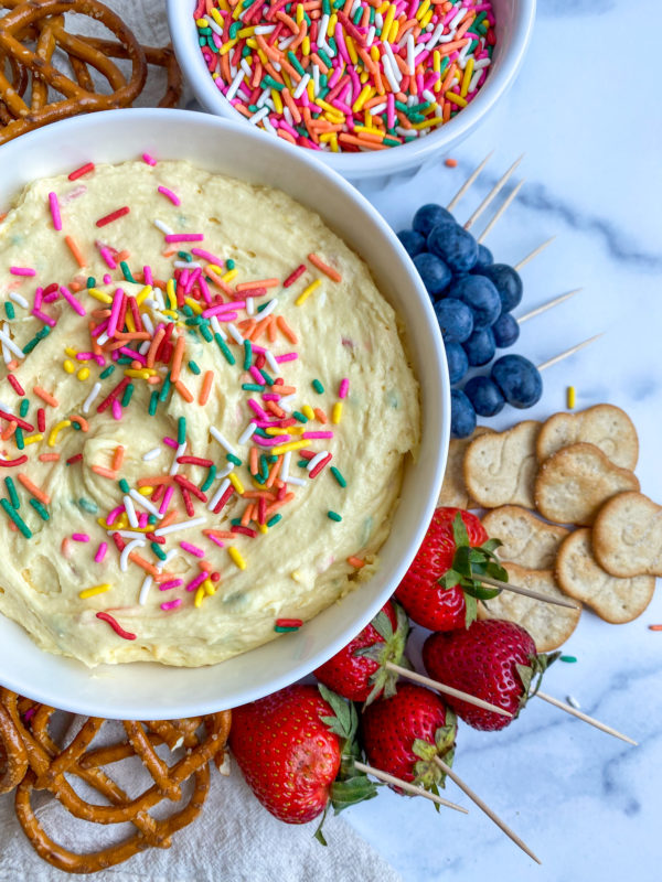 Funfetti Cake Batter Dip Macro Friendly Desserts