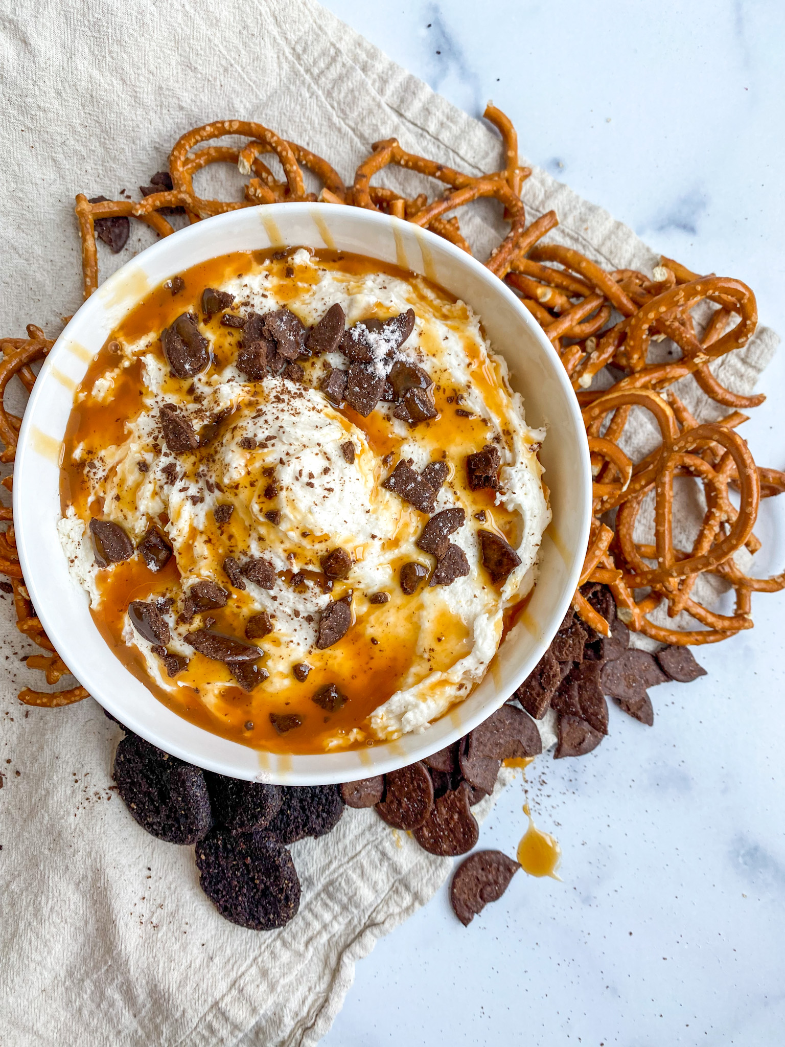 Salted Caramel Brownie Cake Mix Dip