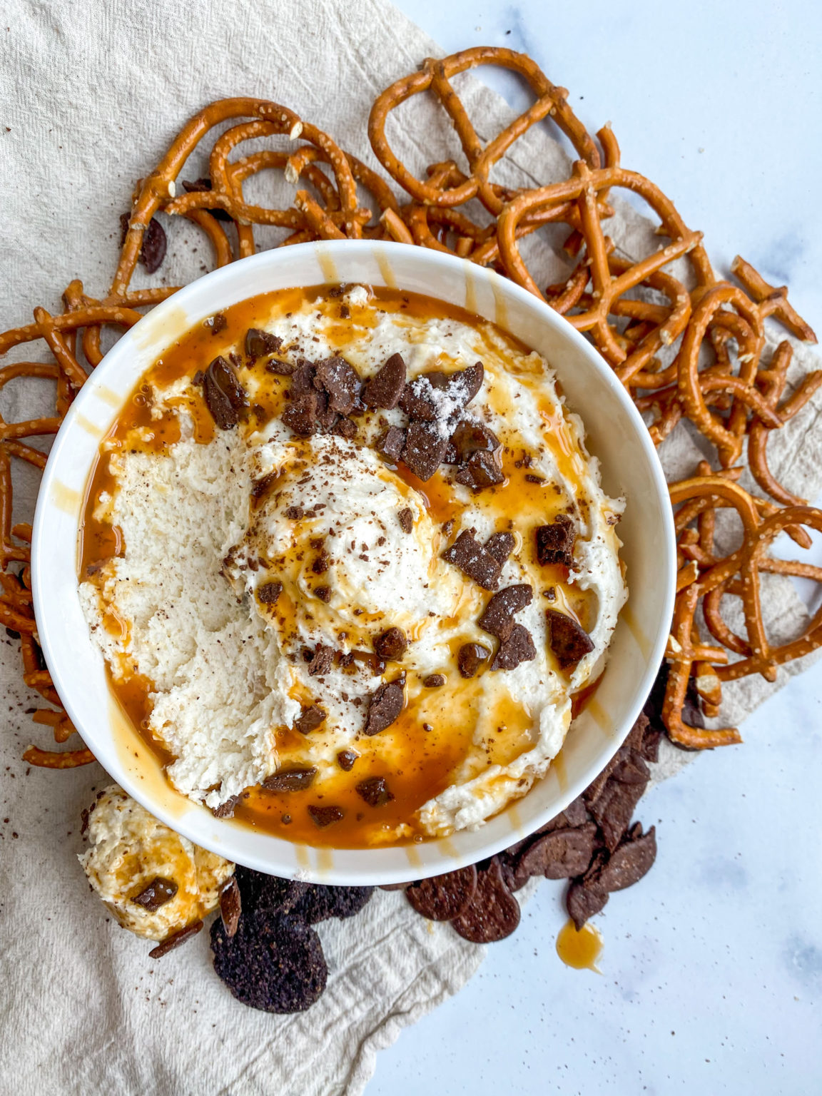 Salted Caramel Brownie Cake Mix Dip