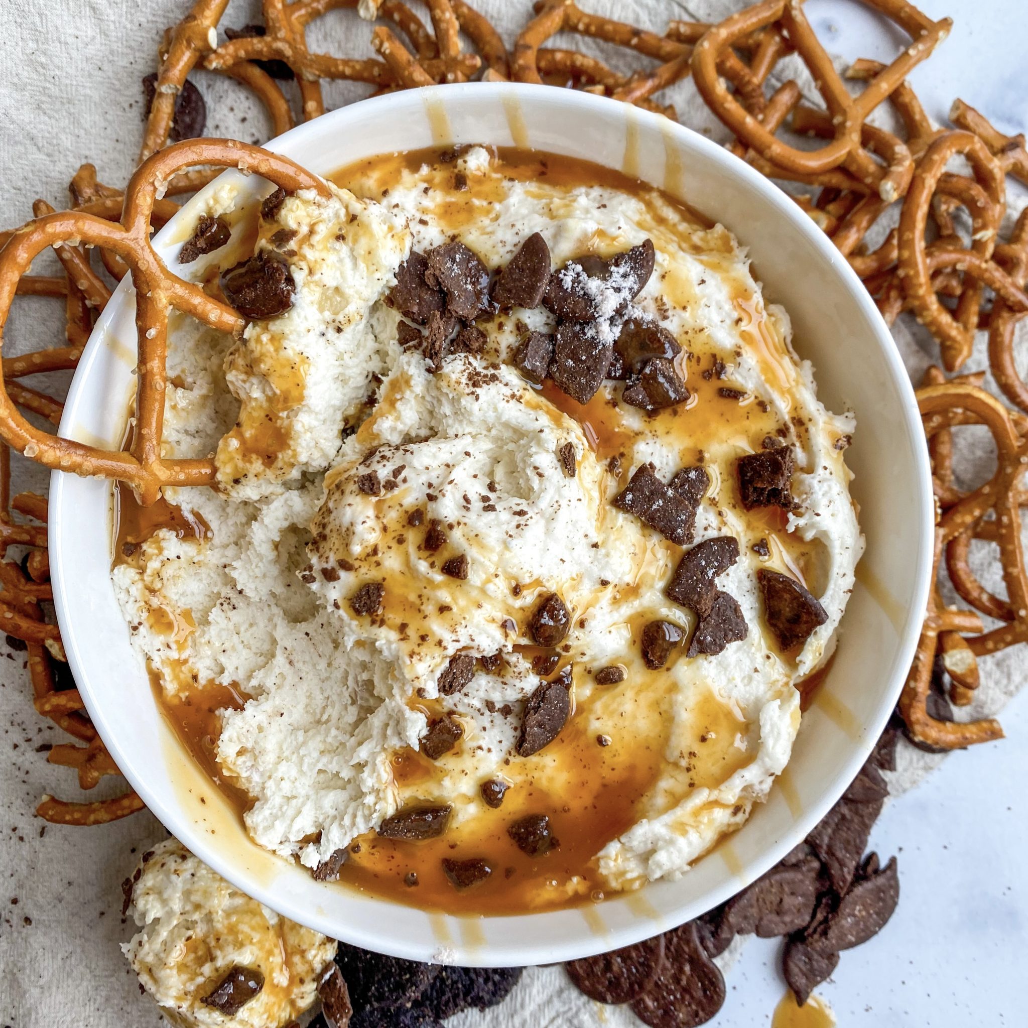 Salted Caramel Brownie Cake Mix Dip