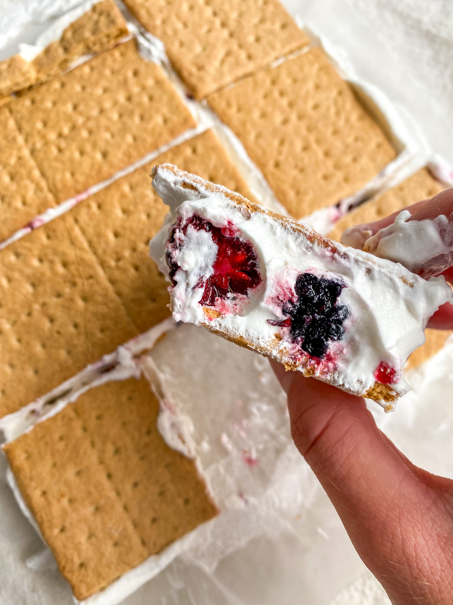 Mixed Berry Ice Cream Sandwiches