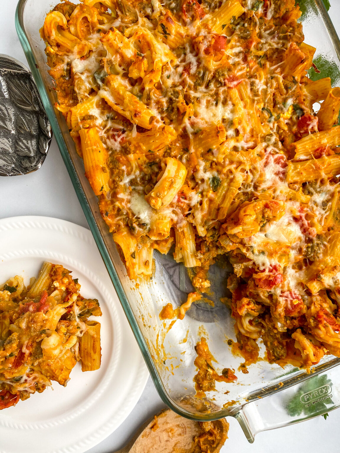 Rigatoni Pasta with Sausage and Pumpkin Sauce