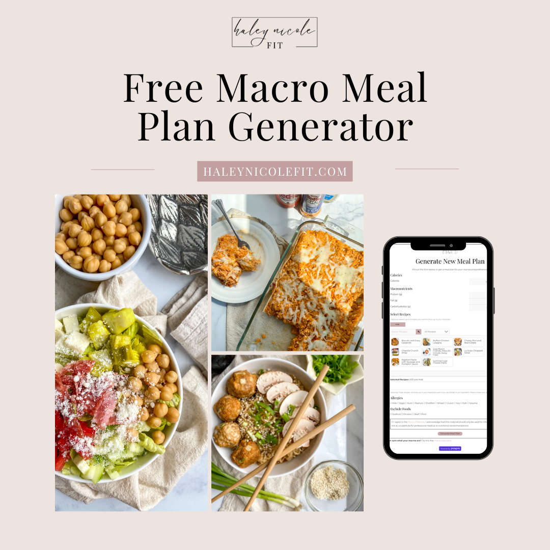 macro meal planner for clients