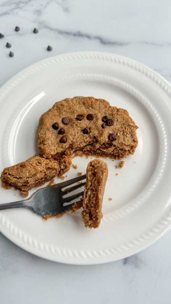 single serve chocolate chip cookie