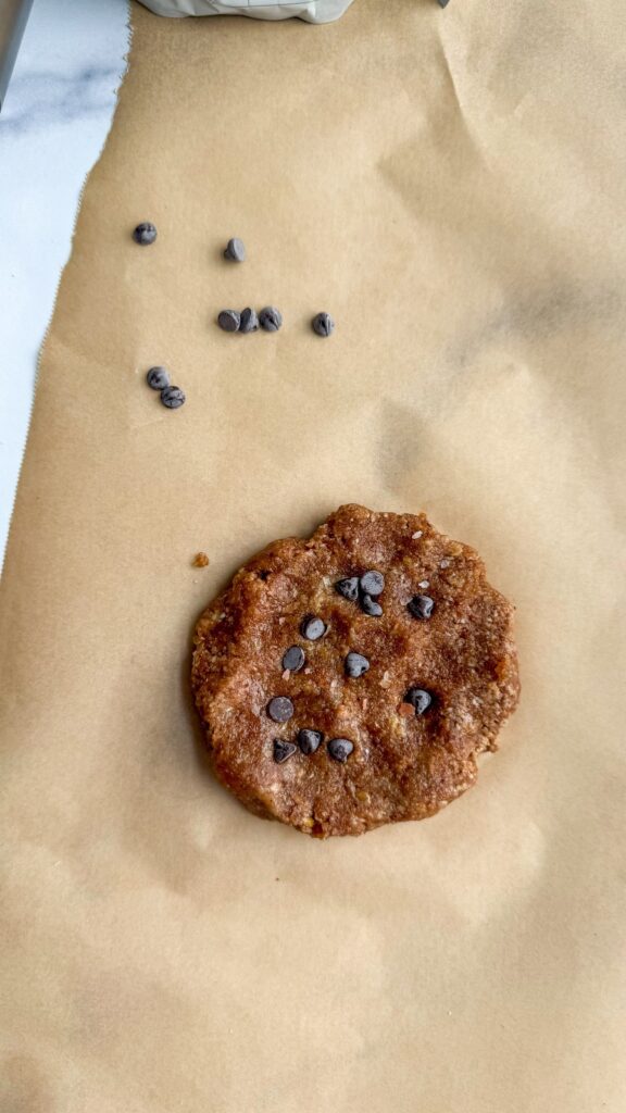 vegan air fryer chocolate chip cookie